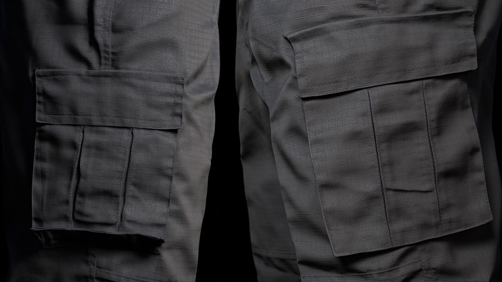 Cargo Pants 003 Low-poly 3D model_10