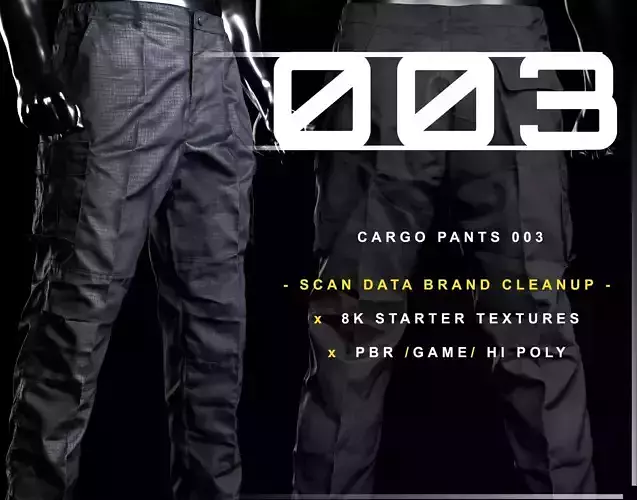 Cargo Pants 003 Low-poly 3D model