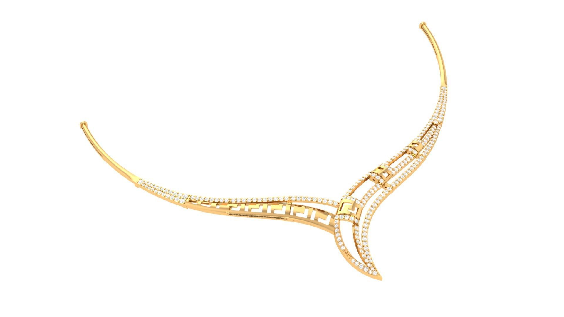 Women Necklace Pendant 3dm STL OBJ FBX Renders Details 3D print model_3