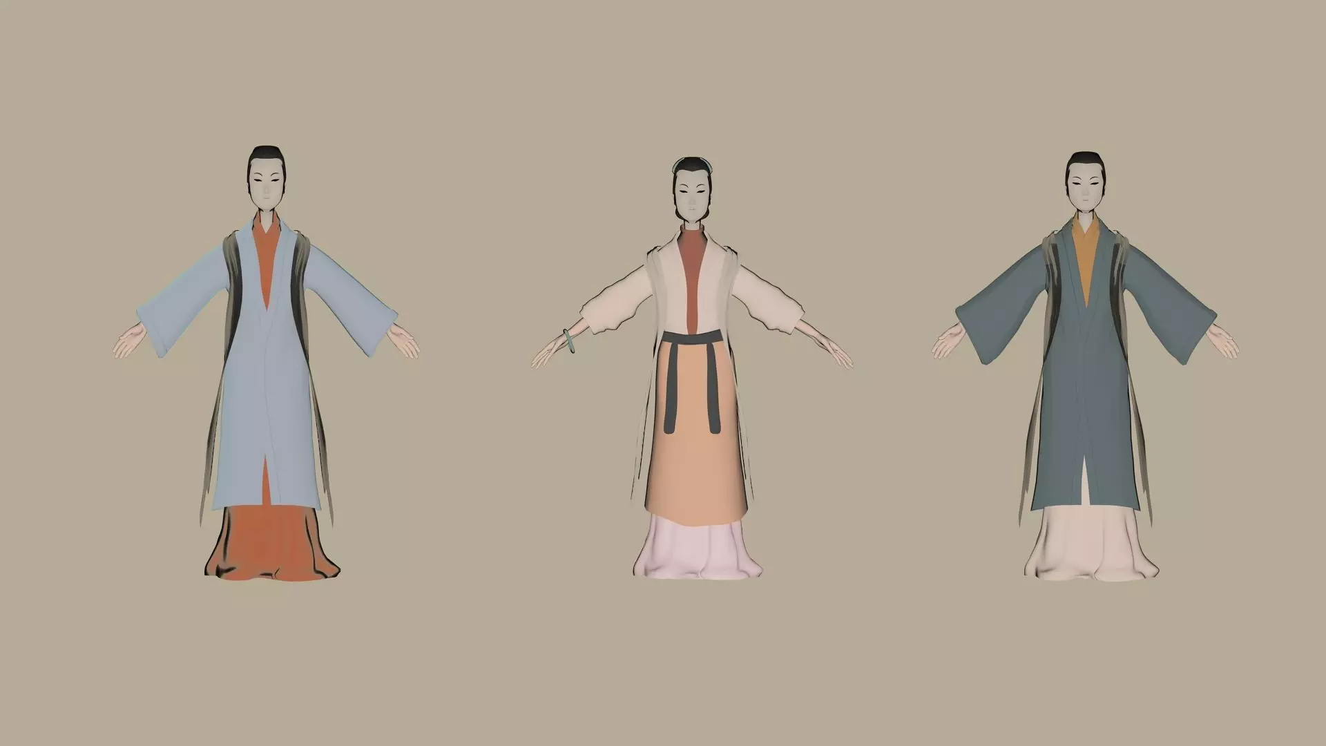 Ink man animation 3D model