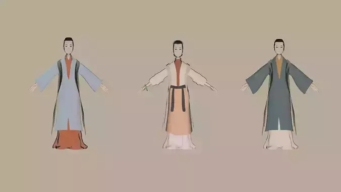 Ink man animation 3D model
