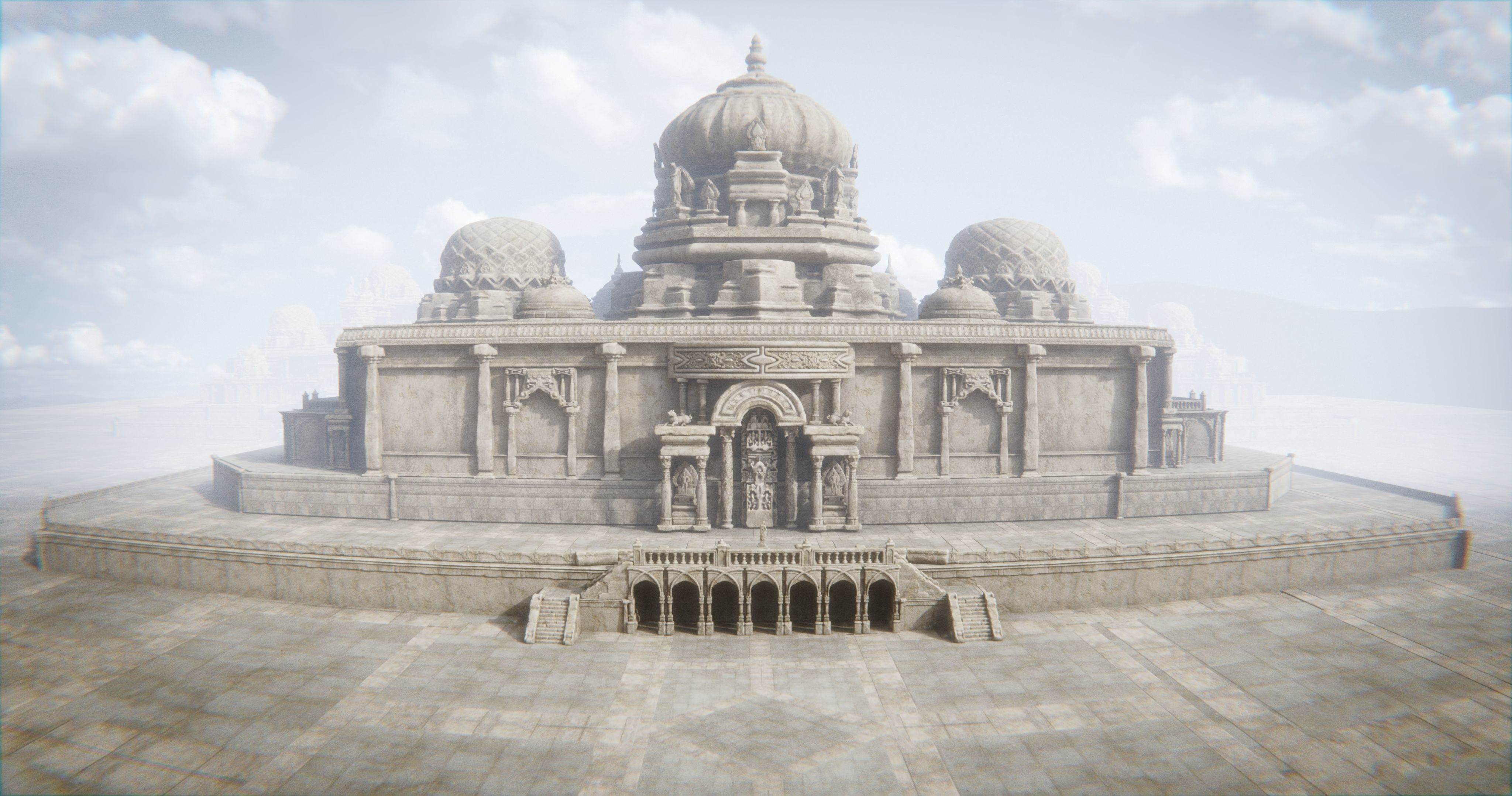Temple of Gods Modular 3D model_1