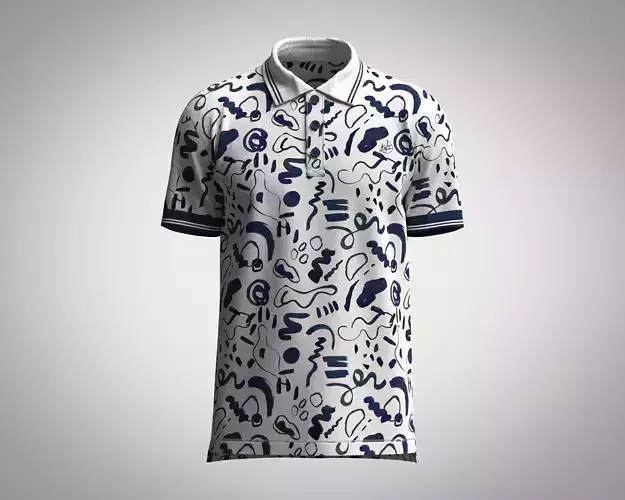 Mens Printed Polo Shirt