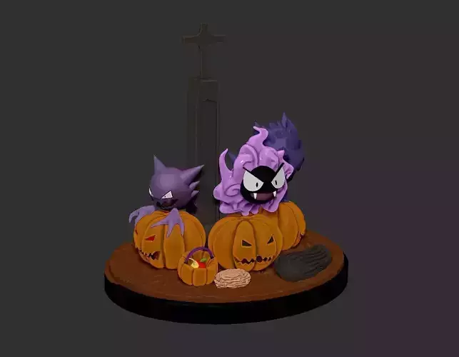 DIORAMA POKEMON HALLOWEEN 3D print model