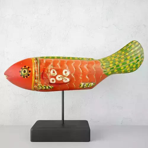 Mali Wood Bozo Fish Puppet 4