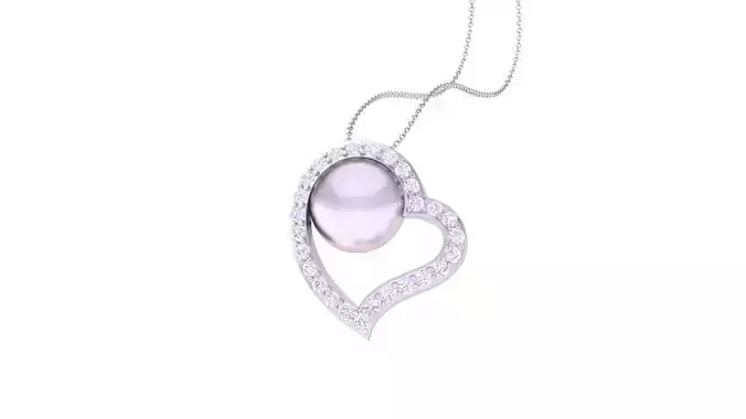 Women Heart Pendant 3dm STL OBJ FBX Renders Details