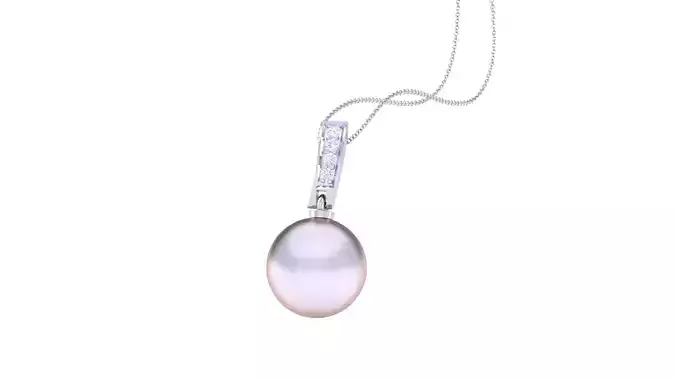 Women Pearl Pendant 3dm STL OBJ FBX Renders Details