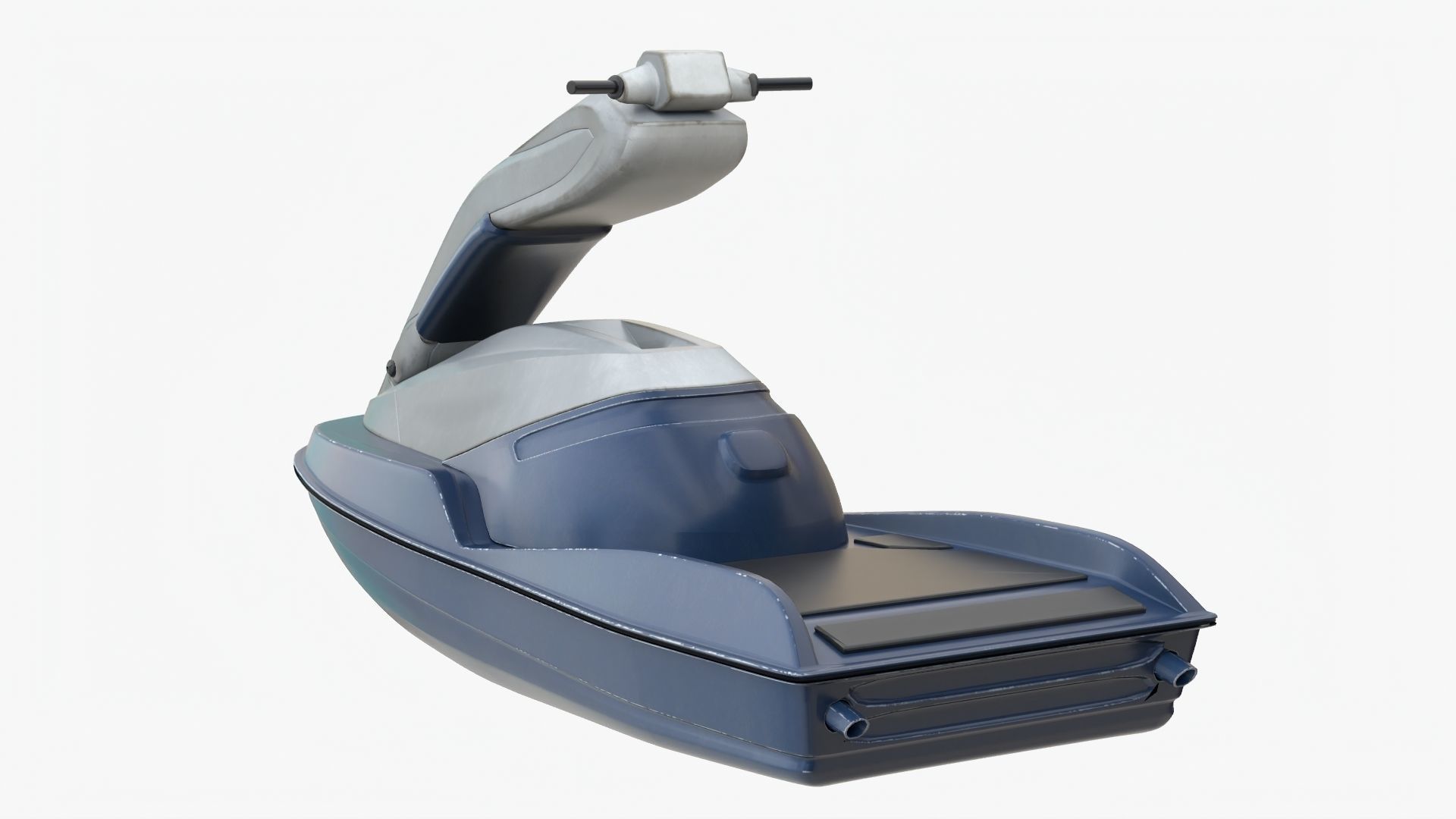 4K Universal Motorboat Low-poly 3D model_3