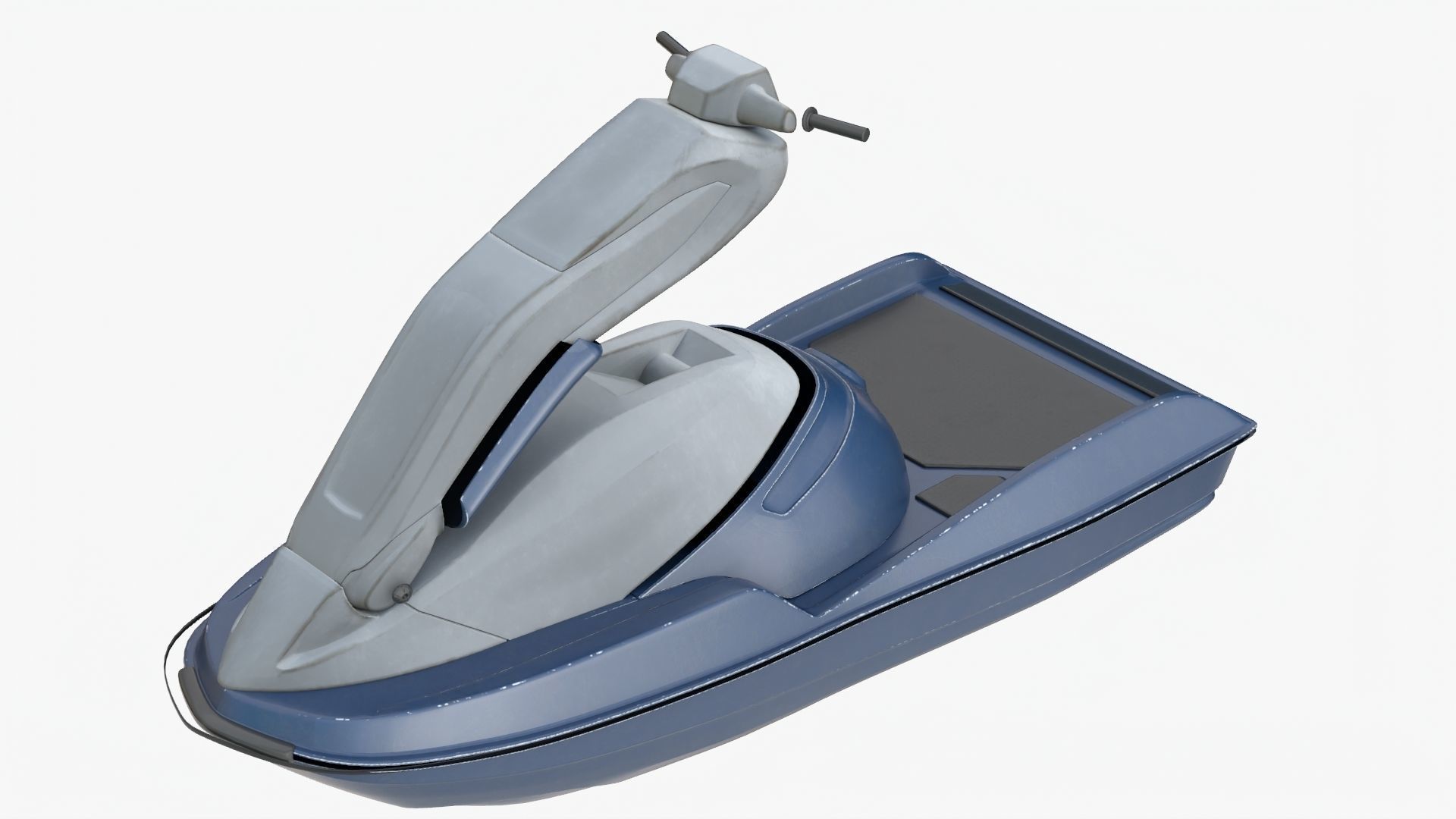 4K Universal Motorboat Low-poly 3D model_1