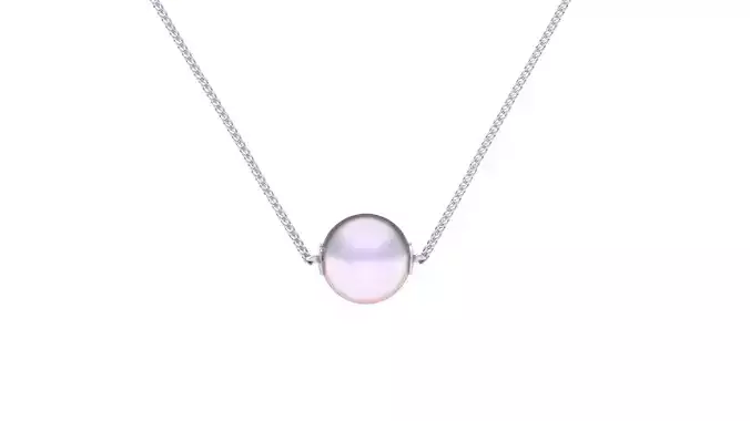 Women Pearl Pendant 3dm STL OBJ FBX Renders Details