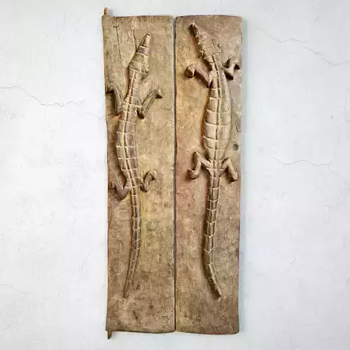 Old Dogon Crocodile Grain Door