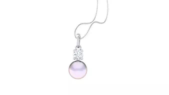 Women Pearl Pendant 3dm STL OBJ FBX Renders Details
