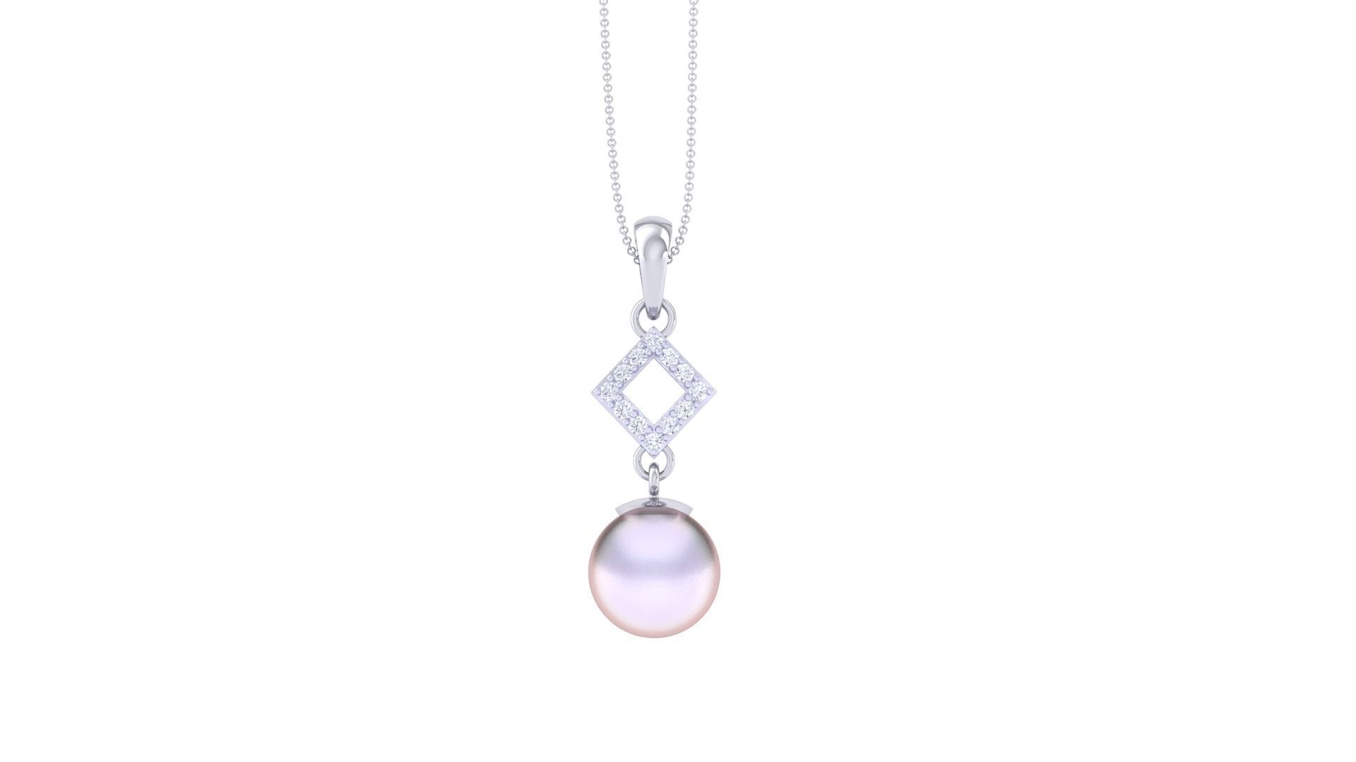 Women Pearl Pendant 3dm STL OBJ FBX Renders Details 3D print model_1