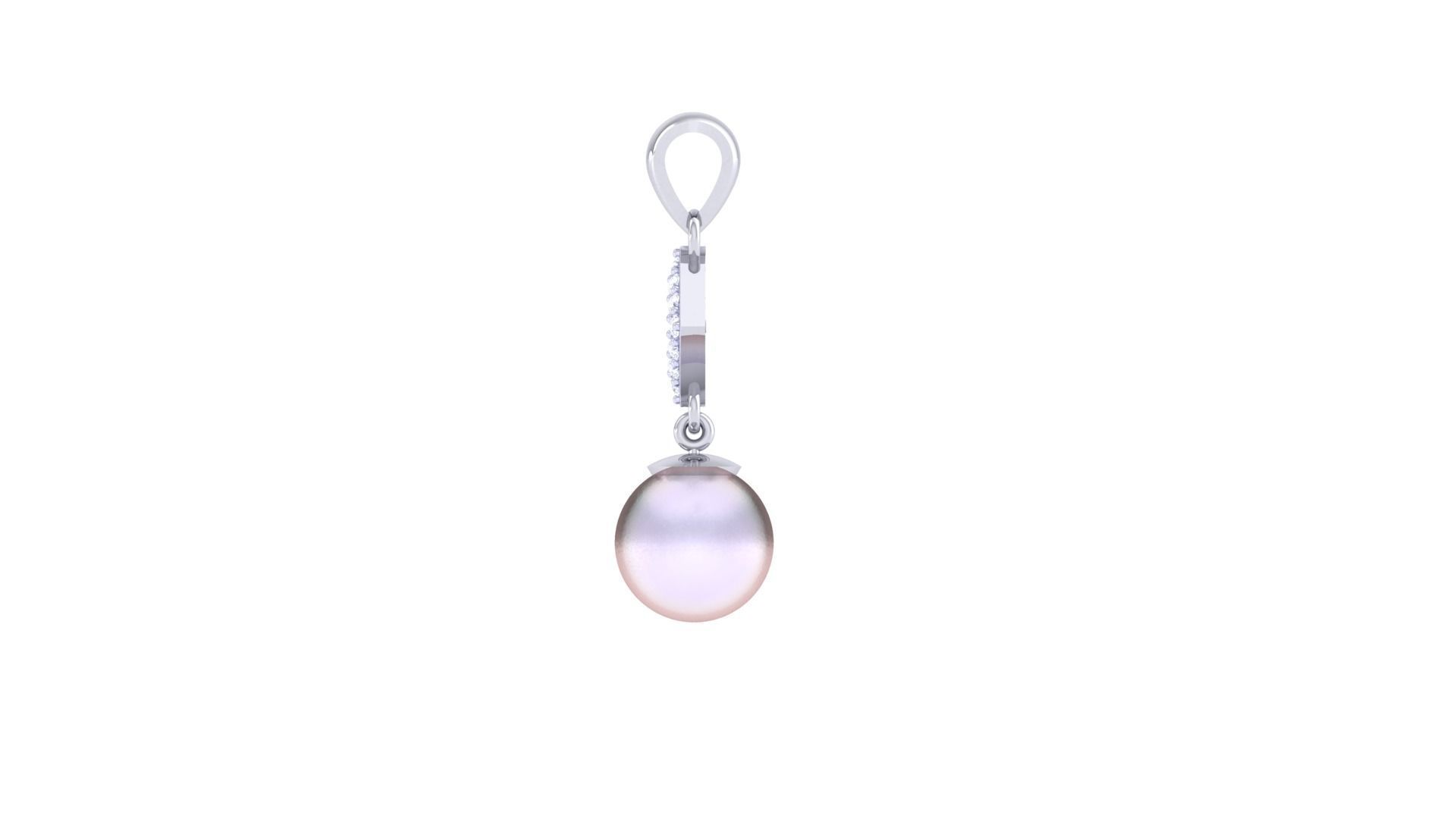 Women Pearl Pendant 3dm STL OBJ FBX Renders Details 3D print model_2