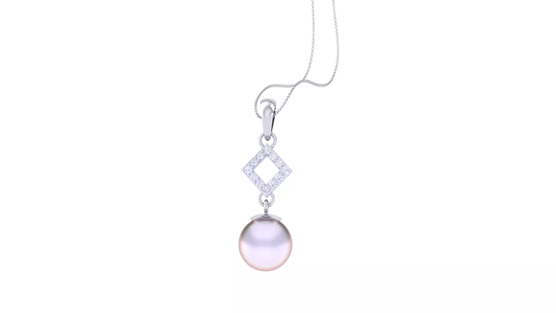 Women Pearl Pendant 3dm STL OBJ FBX Renders Details 3D print model_0