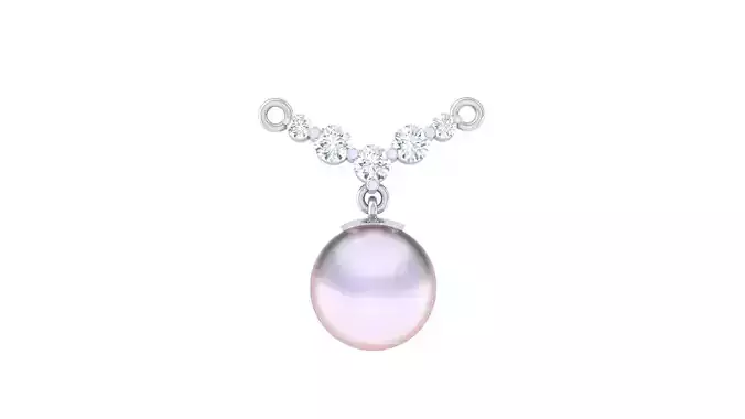Women Pearl Pendant 3dm STL OBJ FBX Renders Details