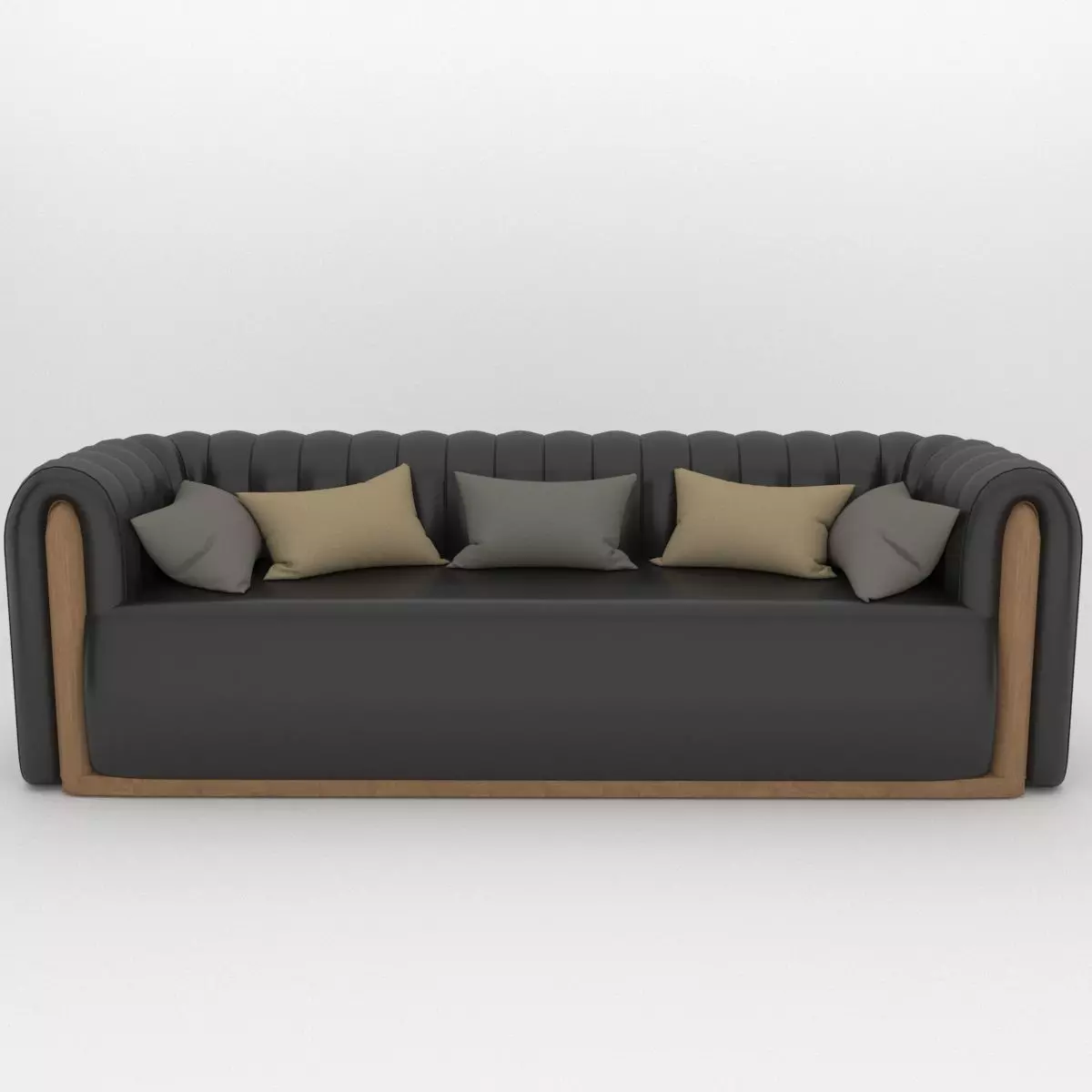 Sofa office Low-poly 3D model_0