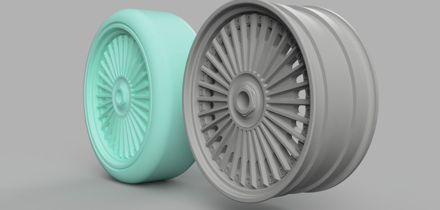 52mm Diameter 12MM HEX RC Wheels Work Emitz 3D print model_1