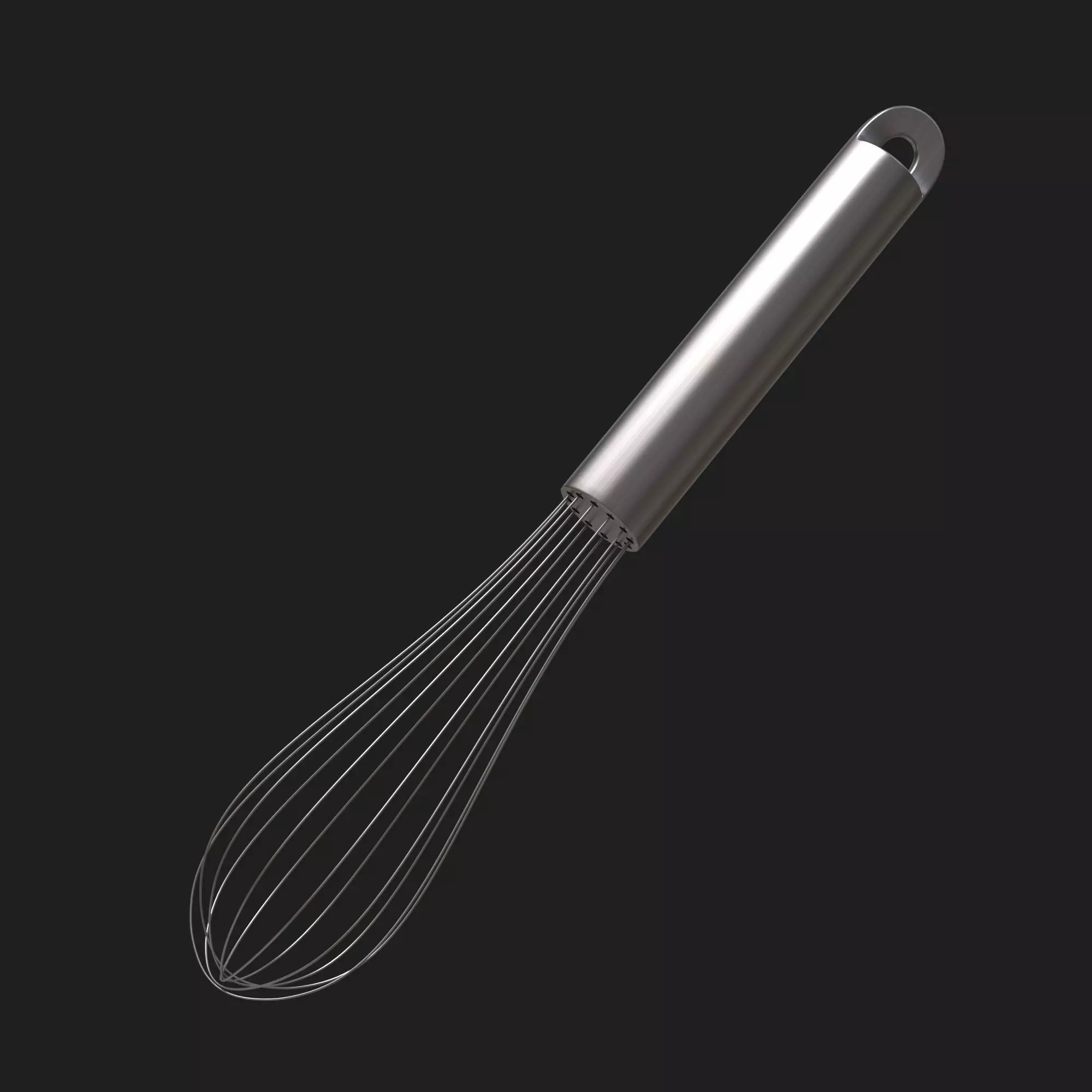 A Small Steel Whisk Free low-poly 3D model