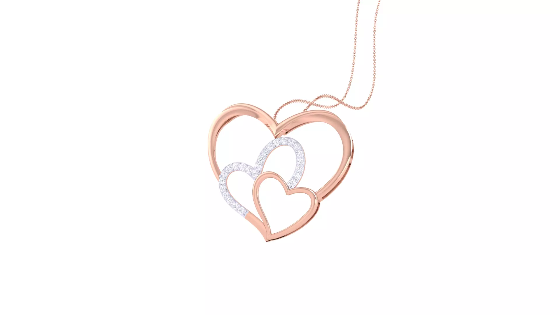 Women Heart Pendant 3dm STL OBJ FBX Renders Details 3D print model_0