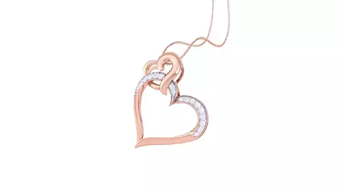 Women Heart Pendant 3dm STL OBJ FBX Renders Details 3D print model