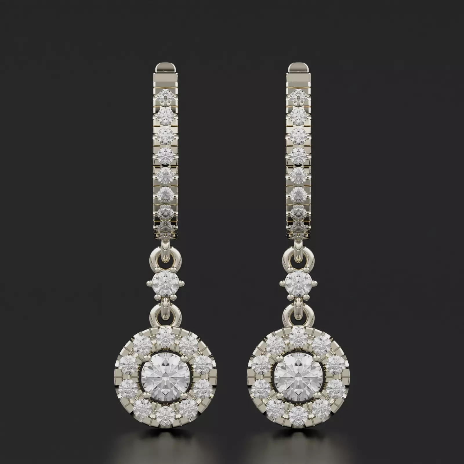 Hinged back Earring 3D print model