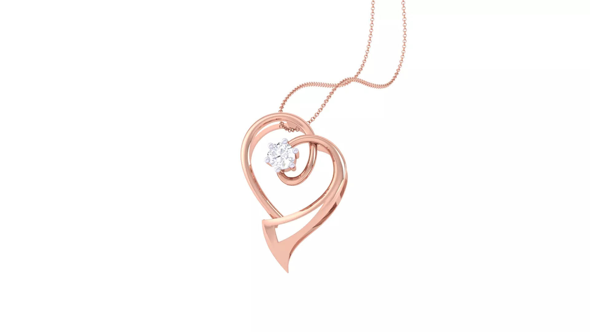 Women Heart Pendant 3dm STL OBJ FBX Renders Details 3D print model_0