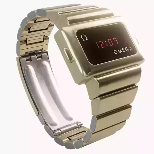 Retro Omega Digital Wristwatch