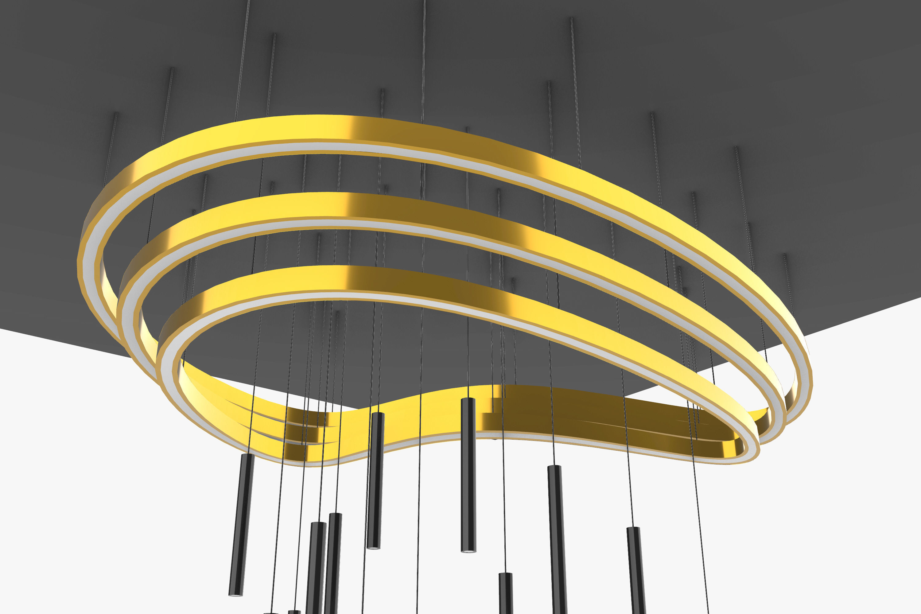 Pendant Ceiling Light 02 3D model_4