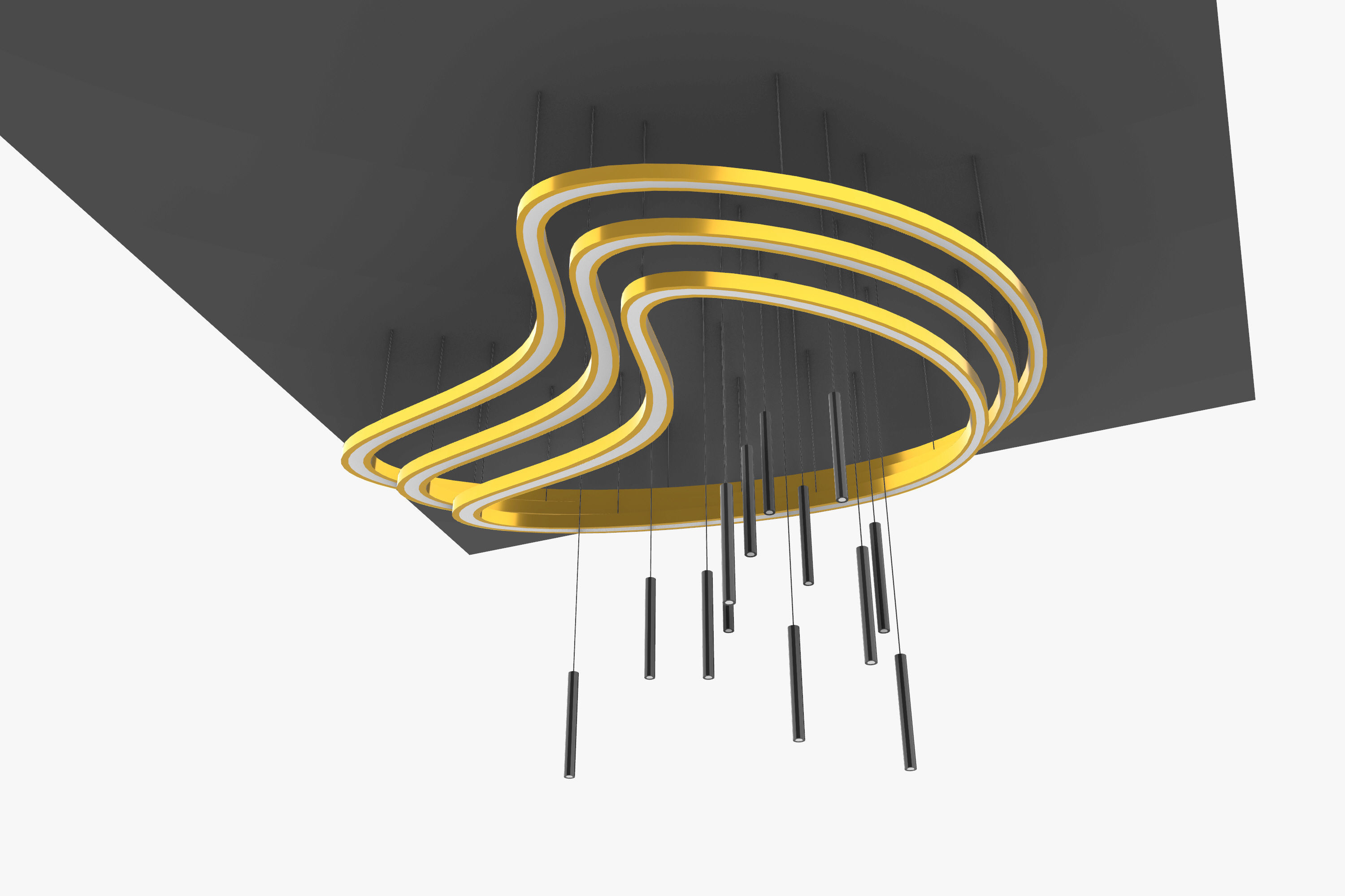 Pendant Ceiling Light 02 3D model_8