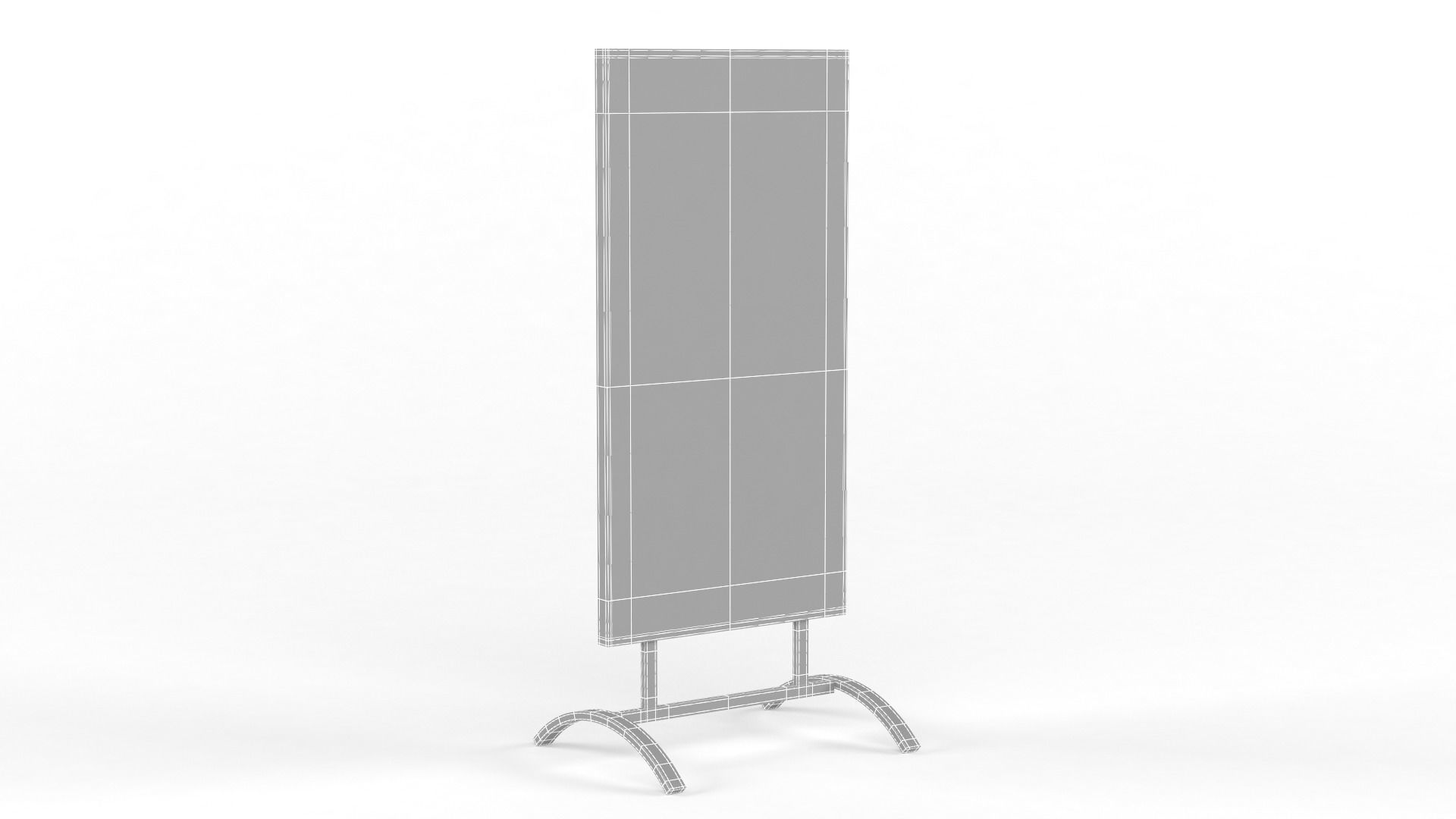Billboard tall metal shelf 3D model_9