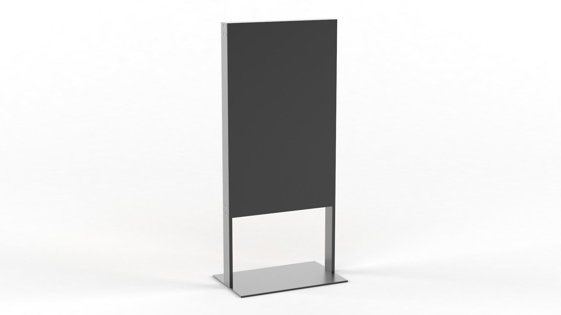 Billboard tall metal shelf 3D model_6