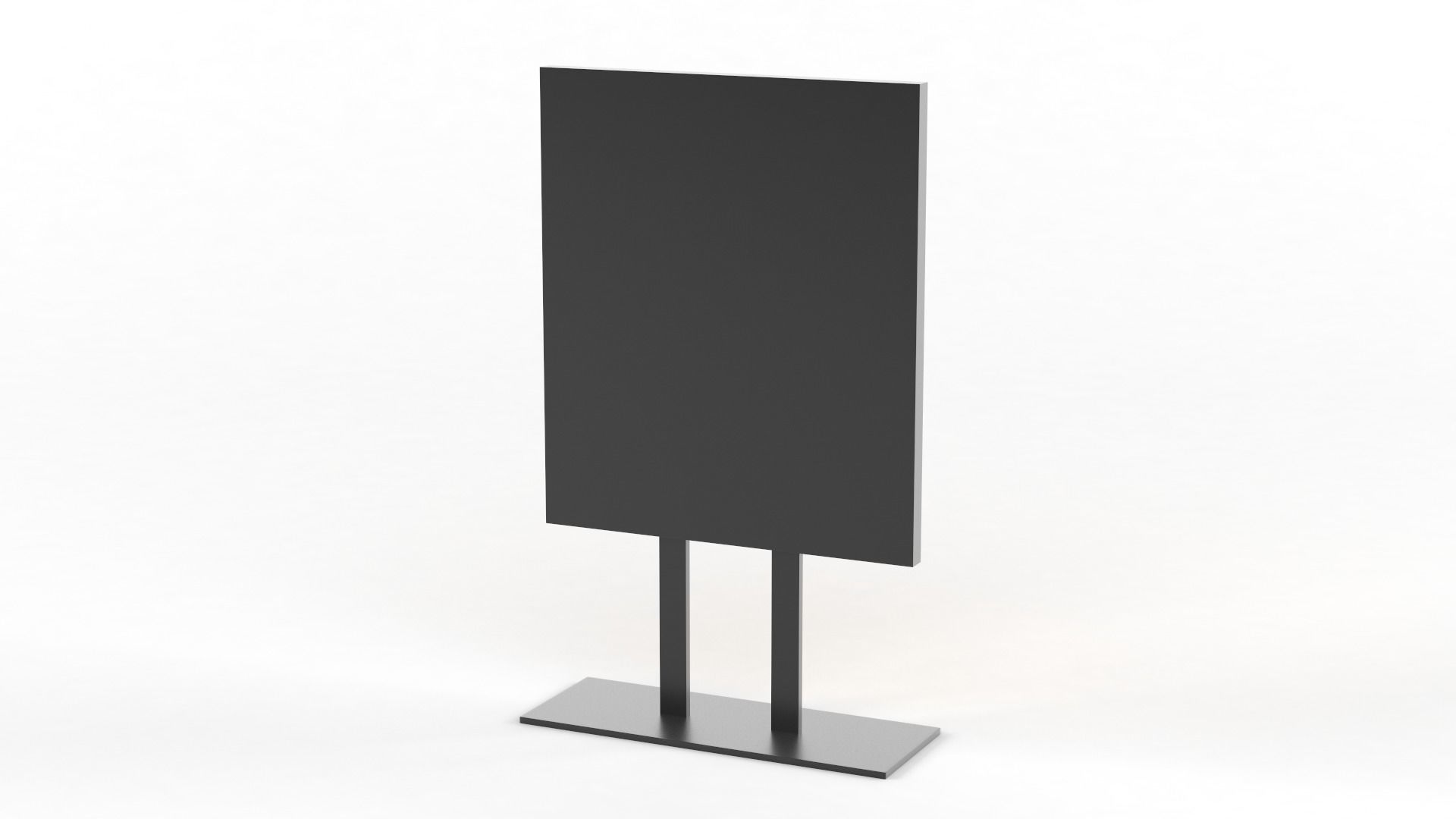 Billboard tall metal shelf 3D model_4