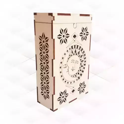 Case Tarot Cards design laser cutting Engraving pattern svg 