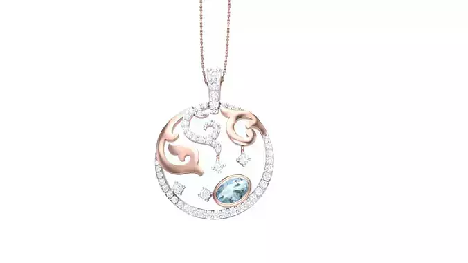  Women Pendant 3dm STL OBJ FBX Renders Details