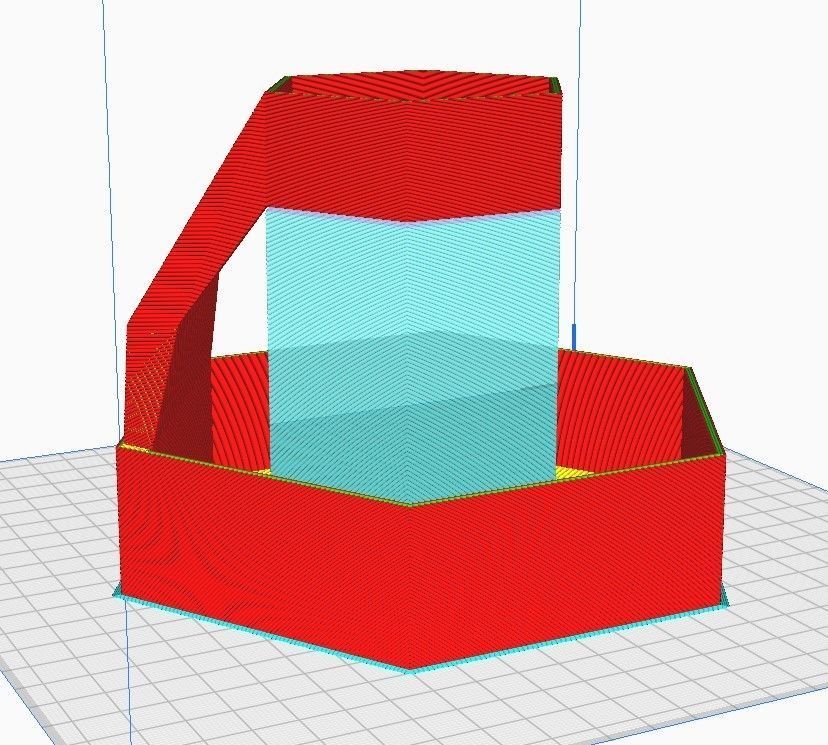 Floating Hex Bowl Party Hexagon Organizer 3D print model_1