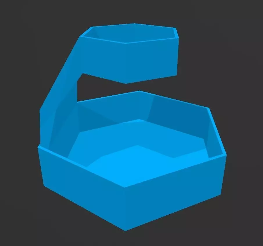 Floating Hex Bowl Party Hexagon Organizer 3D print model_0