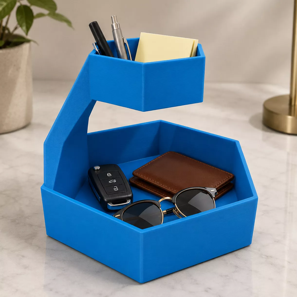 Floating Hex Bowl Party Hexagon Organizer 3D print model