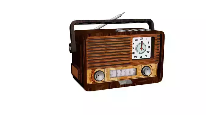 3D Radio object Low-poly 3D model