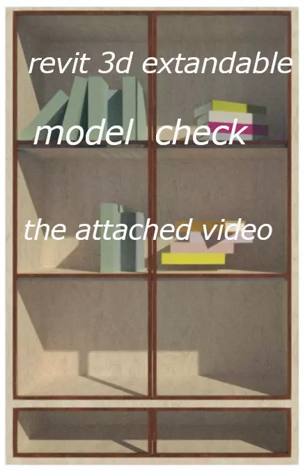 bookcase - 4 preset types 3D model