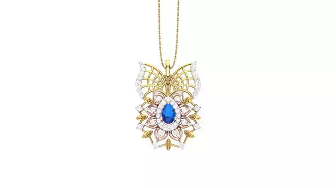 Women Pendant 3dm STL OBJ FBX Renders Details