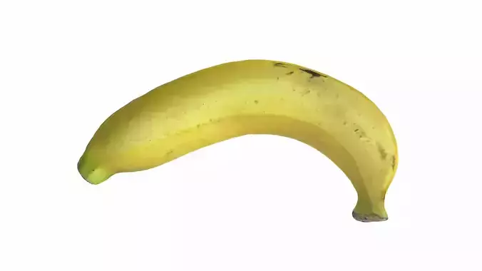 Banana realistic style1 Low-poly 3D model