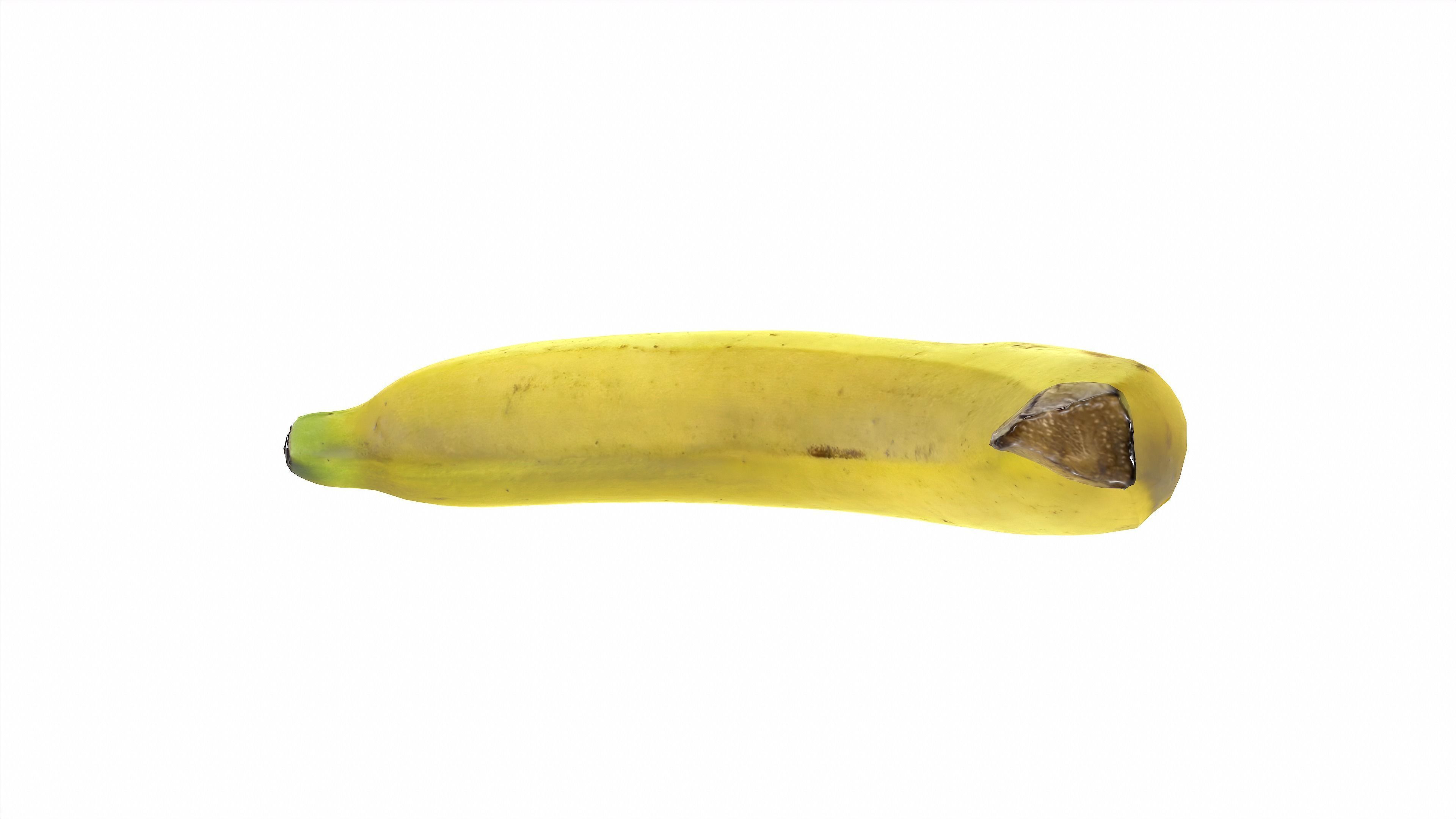 Banana realistic style1 Low-poly 3D model_9