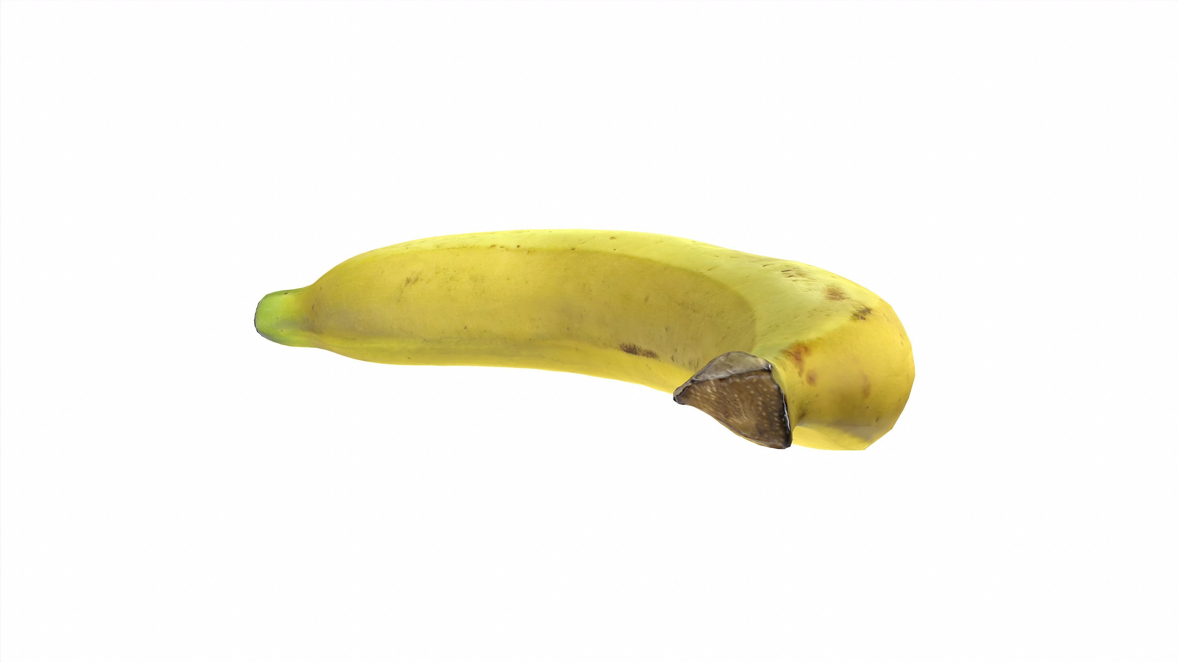 Banana realistic style1 Low-poly 3D model_3