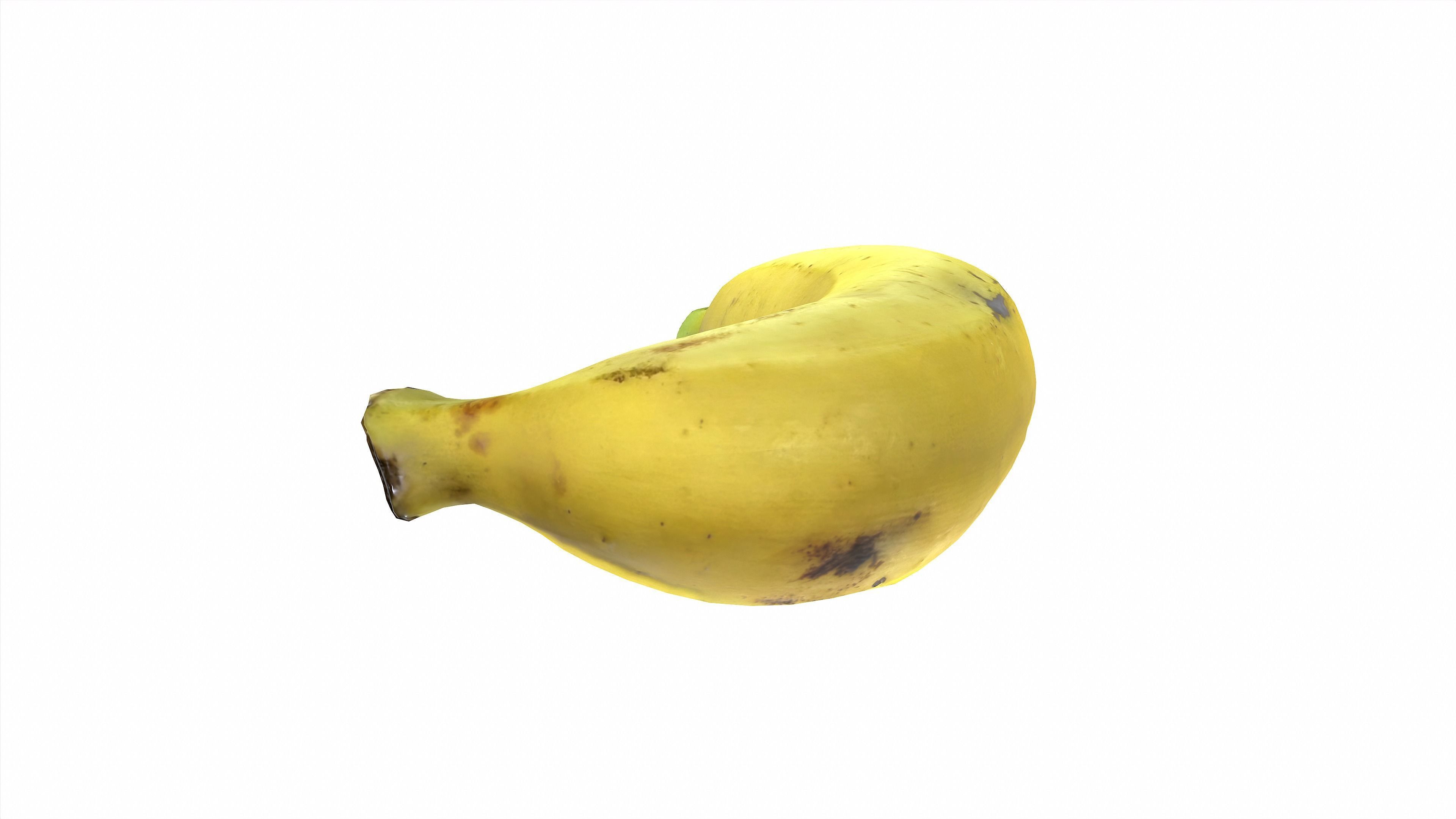 Banana realistic style1 Low-poly 3D model_4