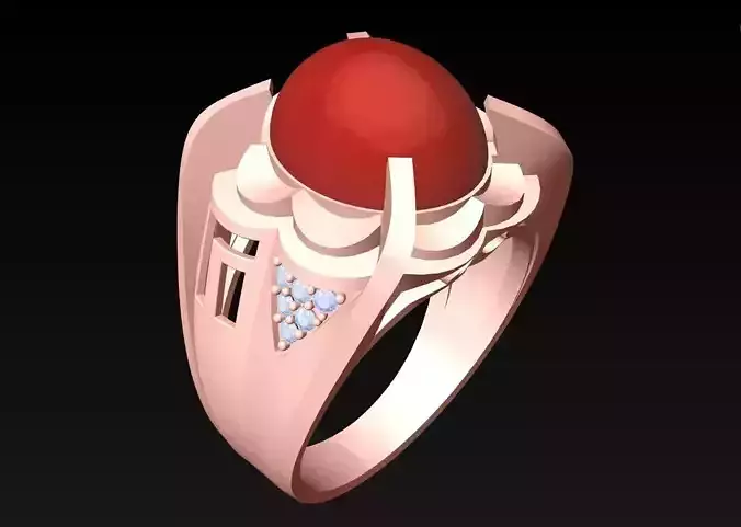 Oval Stone Ring - Diamond Ring - N1328