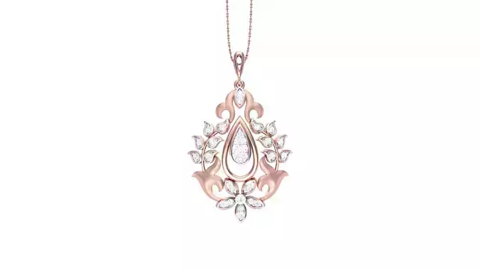 Women Pendant 3dm STL OBJ FBX Renders Details