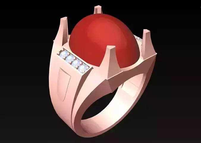 Oval Stone Ring - Diamond Ring - N1113