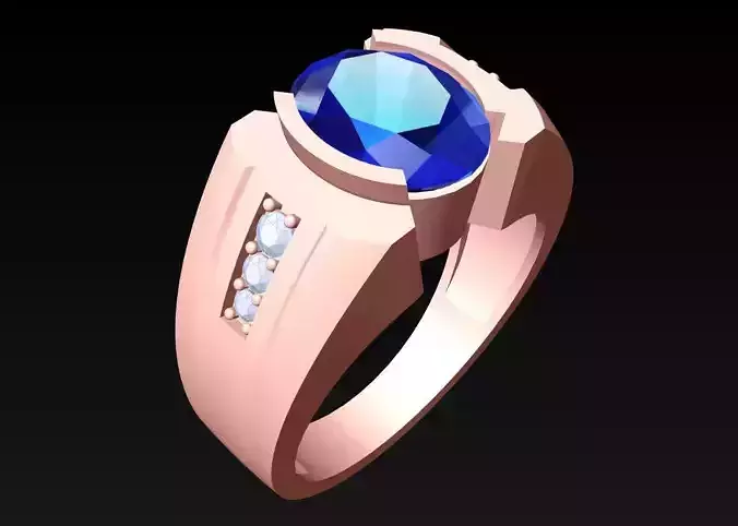 Oval Stone Ring - Diamond Ring - N1449