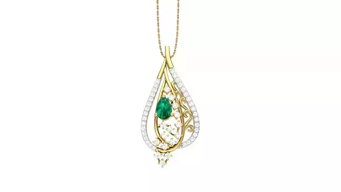 Women Pendant 3dm STL OBJ FBX Renders Details